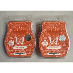 Lot of 2 Scentsy Ruby Nectarine Scented Wax Bars Melts NEW